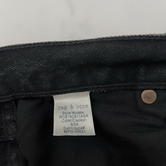 Rag & bone Moss Denim Mini Skirt Raw Hem In Asa Sz 25 Festival 90’s Grunge Y2K - Picture 10 of 12